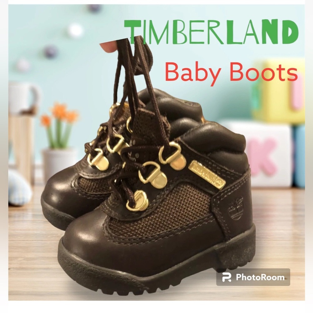 Baby Boots Timberland Baby Field Boot Brown Leather Sz 4 Never Worn $85